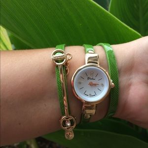 Leather Wrap Around Bracelet Watches